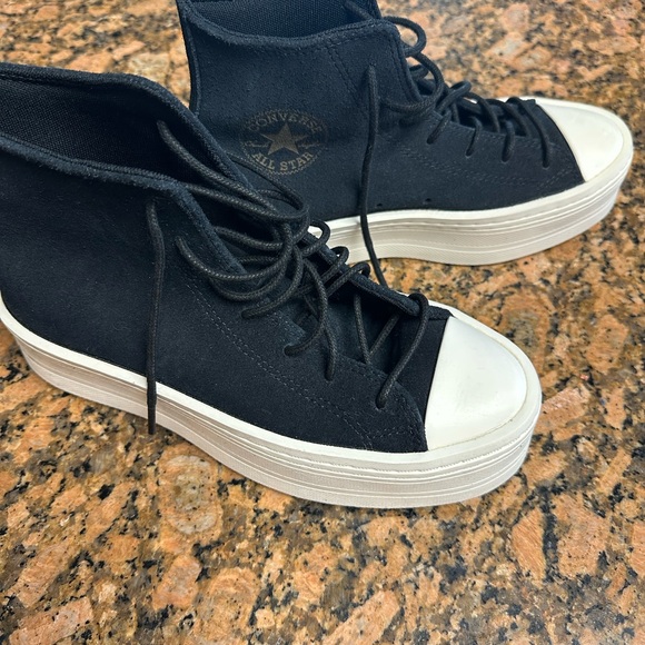 Converse Black Platform High-Tops - Picture 1 of 2